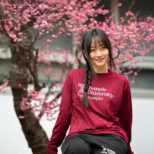 TUJ Long Sleeve T-shirt Cherry Red Unisex