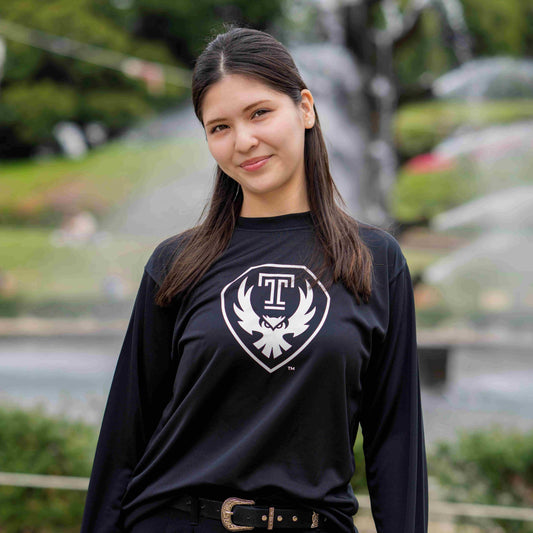 TUJ Long Sleeve T-Shirt Shield Design Black