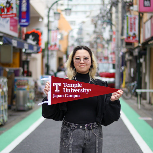 TUJ Pennant Felt Flag Cherry Red