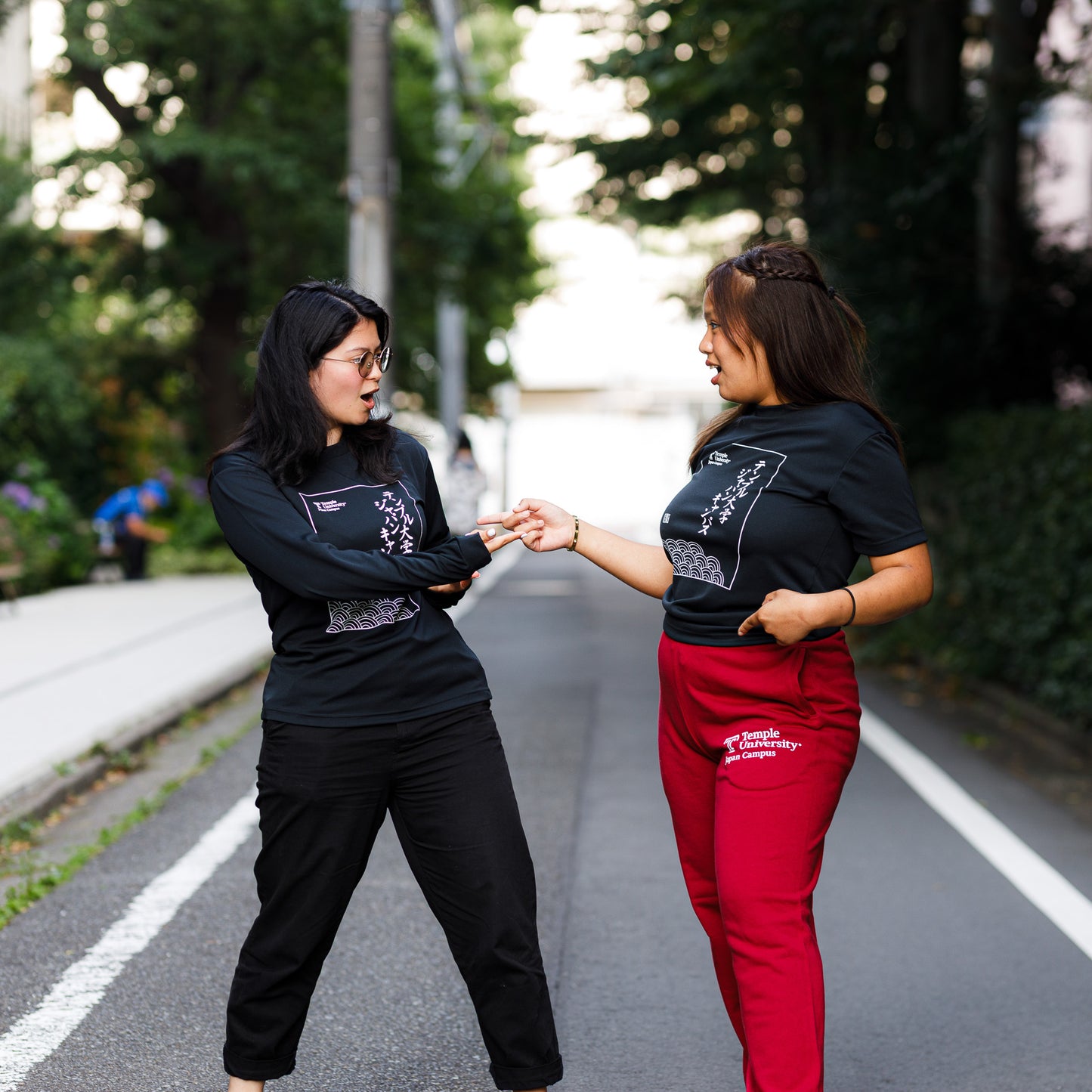 TUJ Katakana Black Long Sleeve T-Shirt Unisex