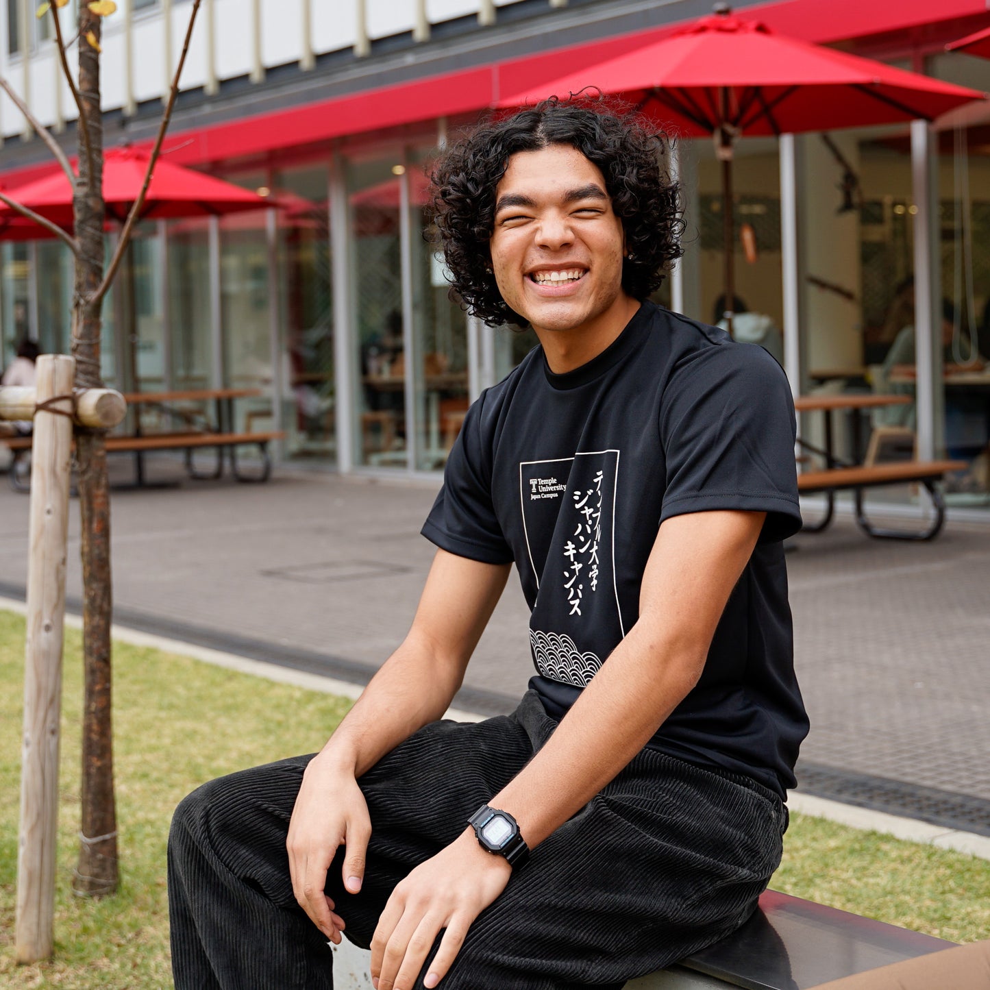 TUJ T-Shirt Katakana Japanese Black Unisex