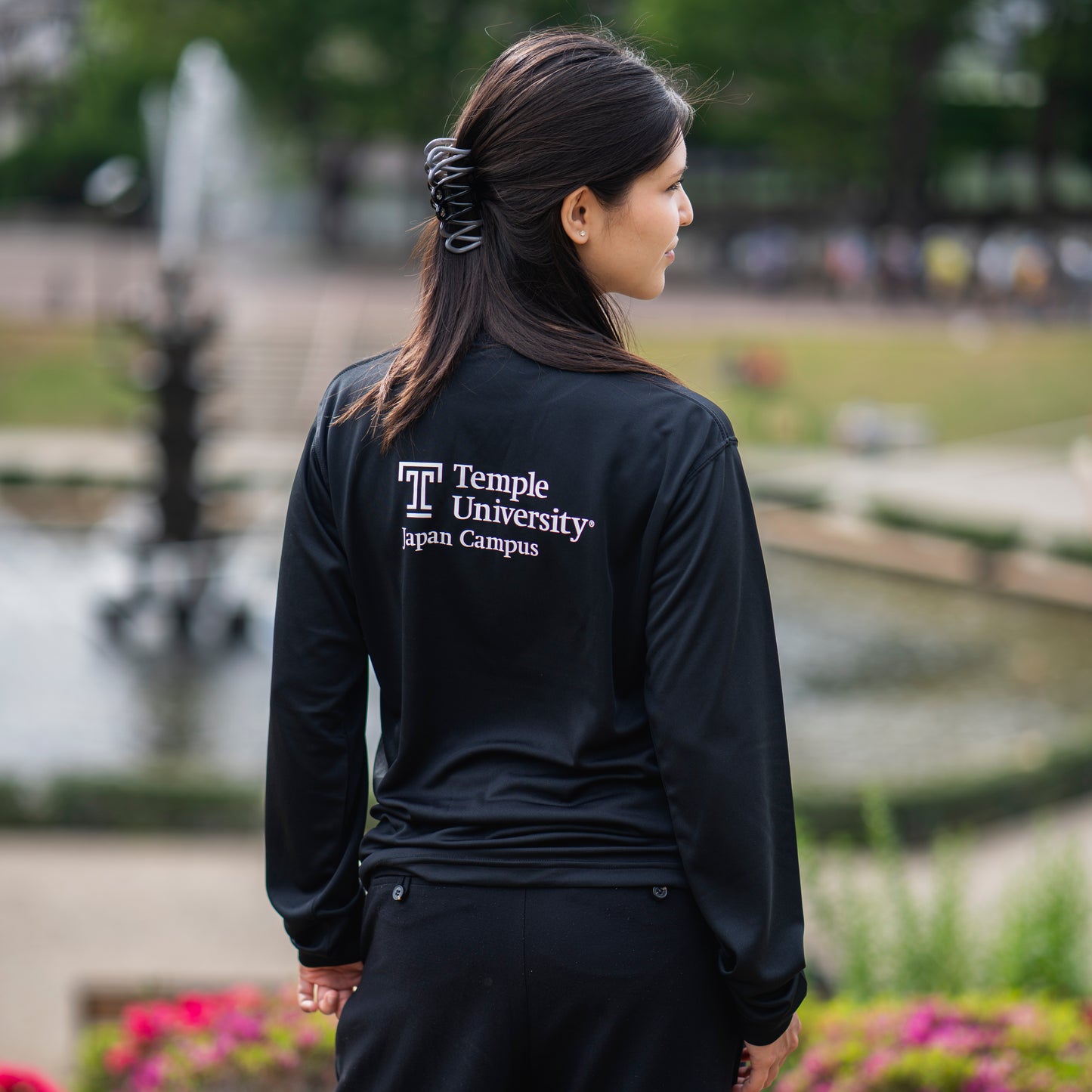 TUJ Long Sleeve T-Shirt Shield Design Black